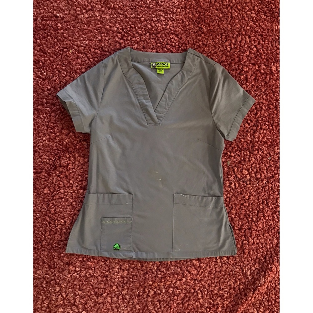 CROCS Grey Lavender XS/TP Scrub Top